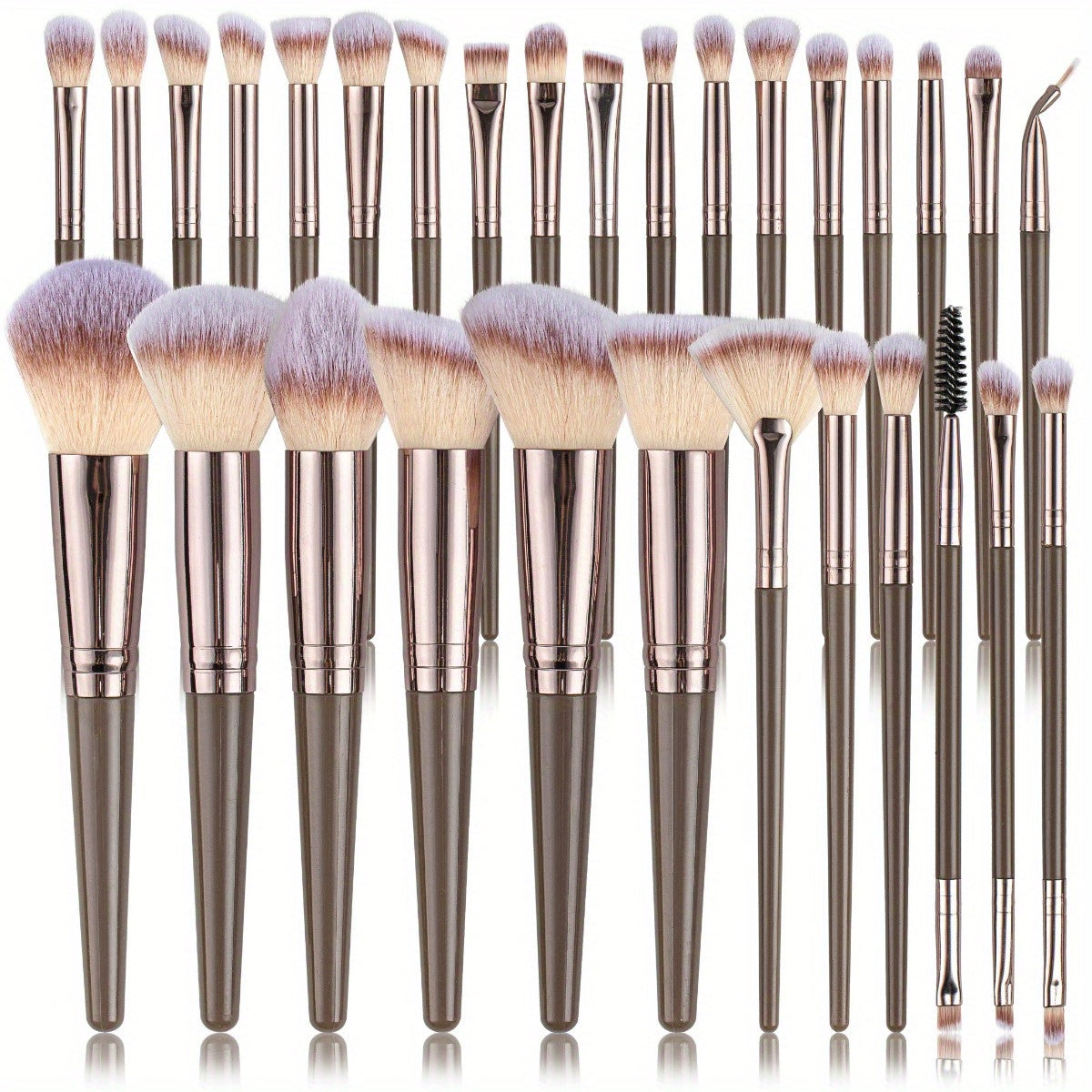 30pcs Makeup Brush Set, Soft Synthetic Brushes, Nylon Palm Brush, Suitable for All Skin Types, Foundation, Blush, Eyeshadow, Eyebrow Brush, Lip Brush, Professional and Beginner Set, Easy to Carry, No Fragrance Makeup Tools